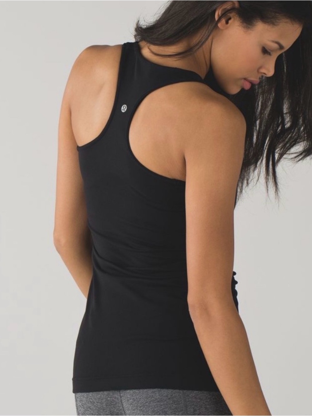 lululemon Black Top with Reflective Logo